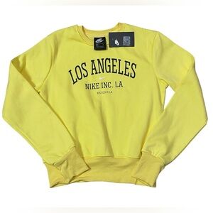 New Nike Los Angeles Yellow Crewneck Sweatshirt Size M